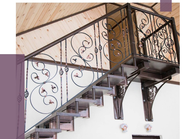 Кованые лестницы в Махачкале от 80769 руб. под ключ