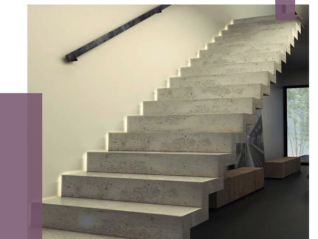 Облицовка бетонных лестниц в Махачкале от 4660 руб/м2