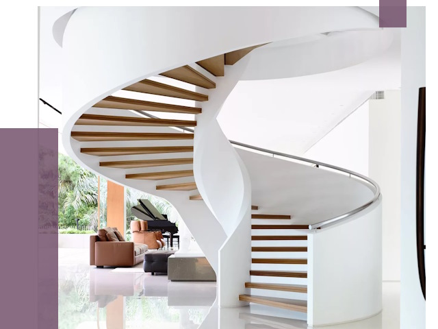 Винтовые лестницы в Махачкале под ключ от 49186 руб. | ПРОЛЁТ-Мхч