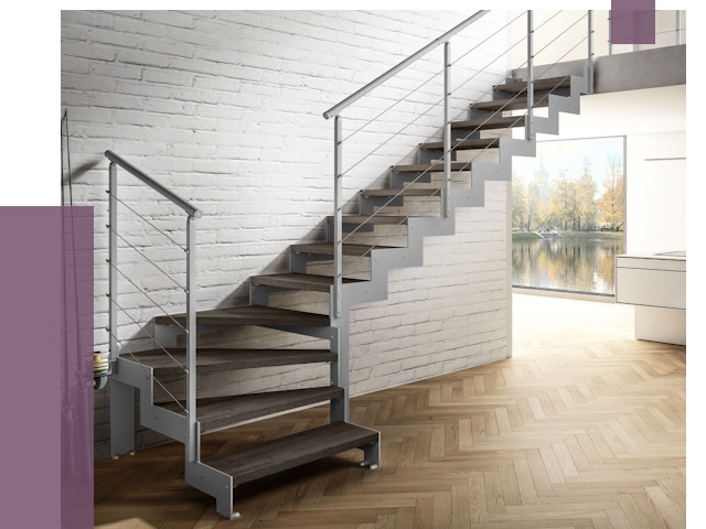 Г-образные лестницы под ключ в Махачкале от 37537 руб. | ПРОЛЁТ-Мхч