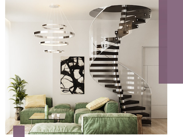 Лестницы для двухуровневой квартиры в Махачкале — изготовление и монтаж