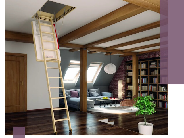 Чердачные лестницы под ключ в Махачкале: изготовление и монтаж