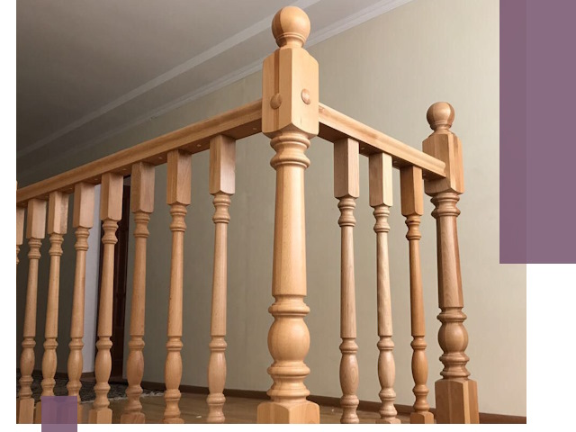 Деревянные перила на заказ в Махачкале: монтаж и изготовление