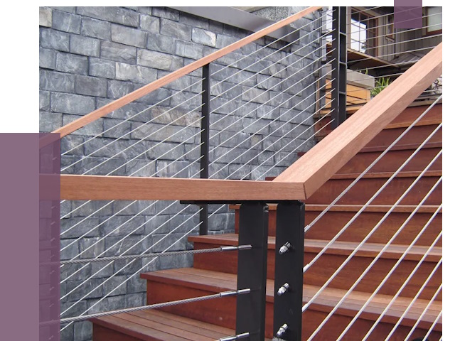 Тросовые перила под ключ в Махачкале от 7870 руб.