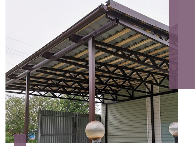 Навесы под ключ в Махачкале: изготовление, монтаж и гарантия