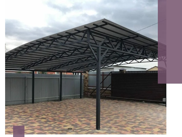 Недорогие навесы под ключ в Махачкале — изготовление и монтаж