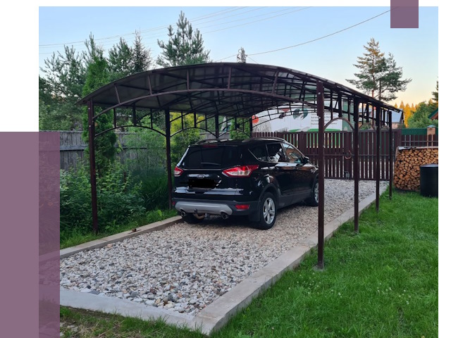 Навесы для автомобиля в Махачкале от 13306 руб.  | ПРОЛЁТ-Мхч