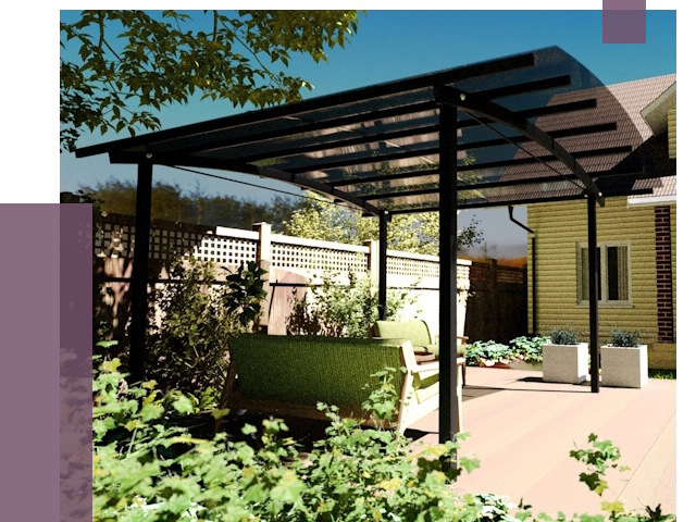 Навесы для террасы в Махачкале от 13203 руб. под ключ | ПРОЛЁТ-Мхч