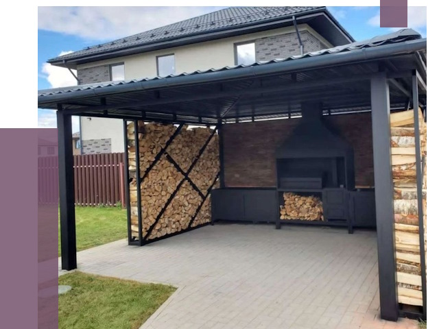 Навесы для барбекю в Махачкале от 12892 руб. под ключ | ПРОЛЁТ-Мхч