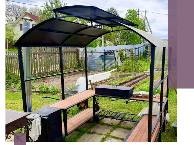 Навесы для барбекю в Махачкале: изготовление, монтаж и демонтаж