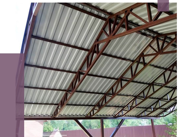 Навесы из профнастила в Махачкале от 7456 руб. | ПРОЛЁТ-Мхч