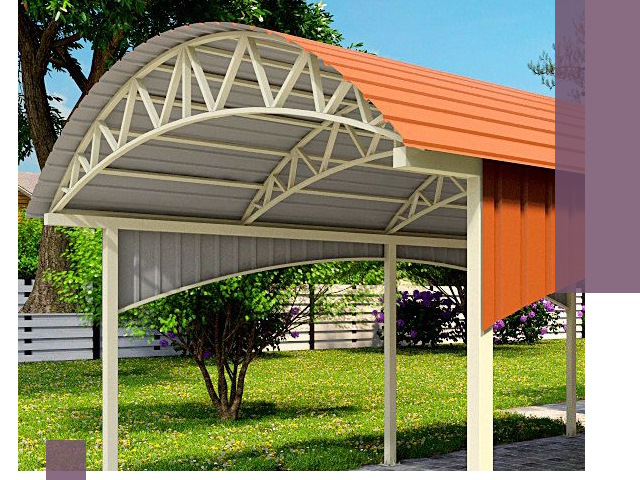 Навесы из профнастила под ключ в Махачкале — установка и монтаж