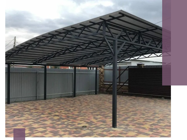 Металлические навесы под ключ в Махачкале — изготовление и монтаж