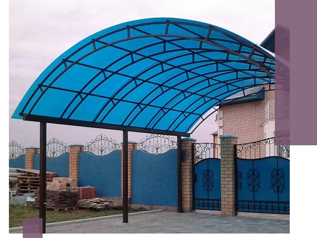 Арочные навесы под ключ в Махачкале — изготовление и монтаж
