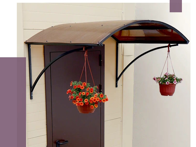 Козырьки над входом в Махачкале от 15015 руб.  | ПРОЛЁТ-Мхч