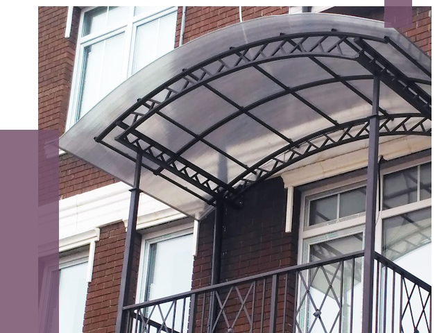 Козырьки над балконом в Махачкале от 8750 руб.  | ПРОЛЁТ-Мхч