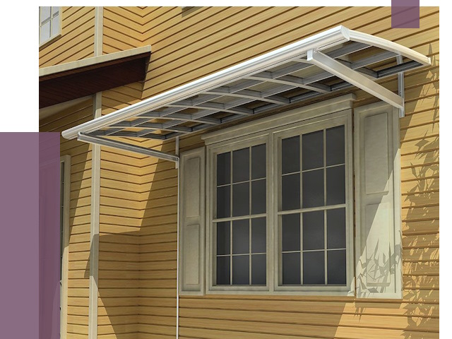 Козырьки над окнами в Махачкале от 7714 руб. — монтаж, покупки | ПРОЛЁТ-Мхч