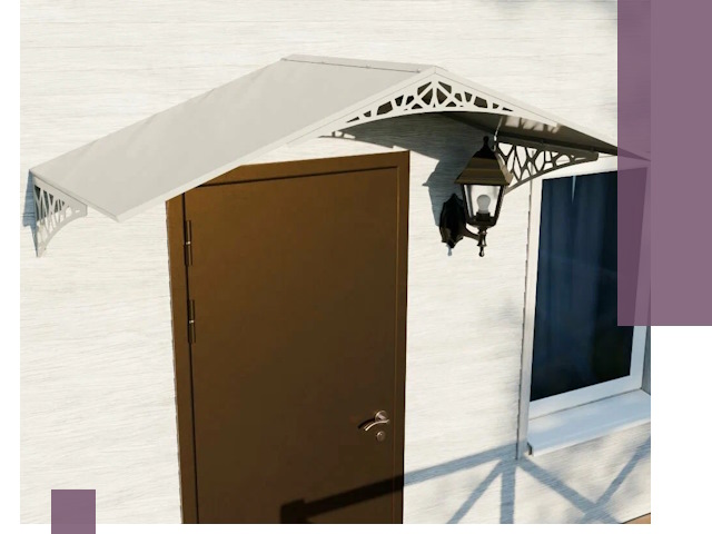 Металлические козырьки на входы и террасы в Махачкале