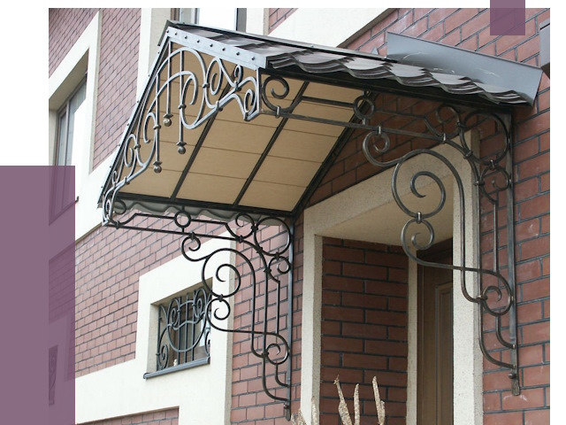 Двускатные козырьки в Махачкале под ключ от 12944 руб.