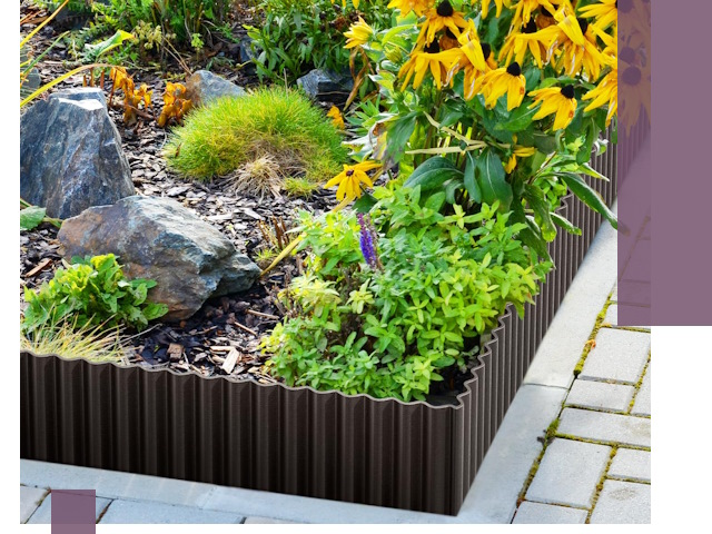 Металлические бордюры для клумб в Махачкале — производство и монтаж